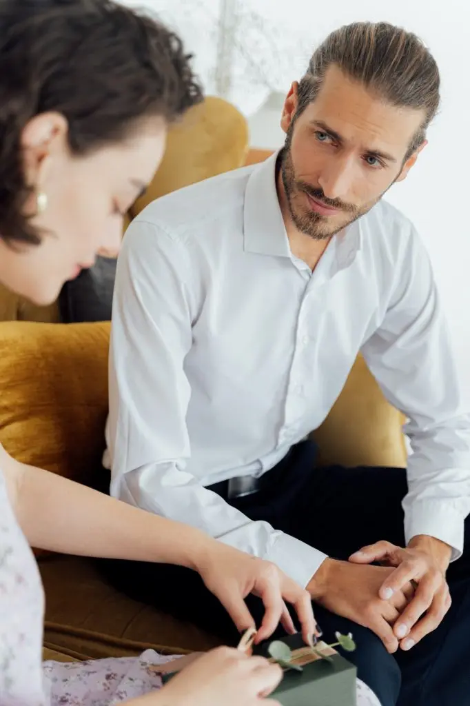 A couple going through physical Infidelity in a Therapy session | Becoming Well Institute