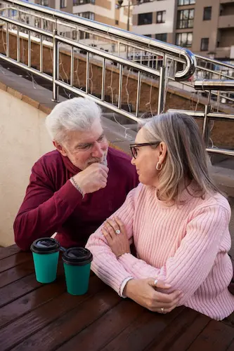 An Elderly couple after a One-on-one session for intimacy avoidance| Becoming Well Institute
